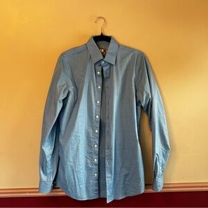 Express Light Blue Casual Button Down Shirt